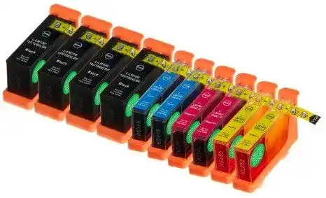 High-Yield 10-Pack Ink Cartridge Combo β Complete Color & Black Set