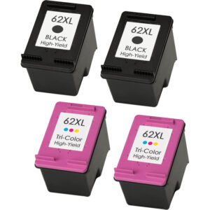 High-Yield Ink Cartridge 4-Pack – Dual Black & Color Set