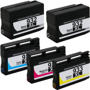 High-Yield Ink Cartridge 5-Pack – Dual Black & Tri-Color Set