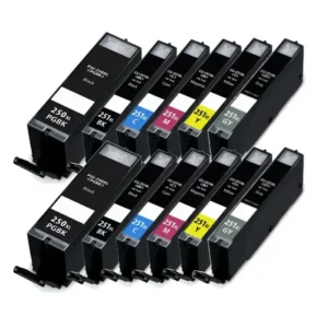 High-Yield Ink Cartridge 12-Pack – Comprehensive Black & Color Set